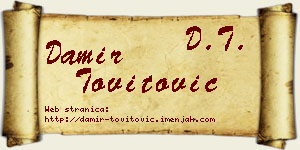 Damir Tovitović vizit kartica